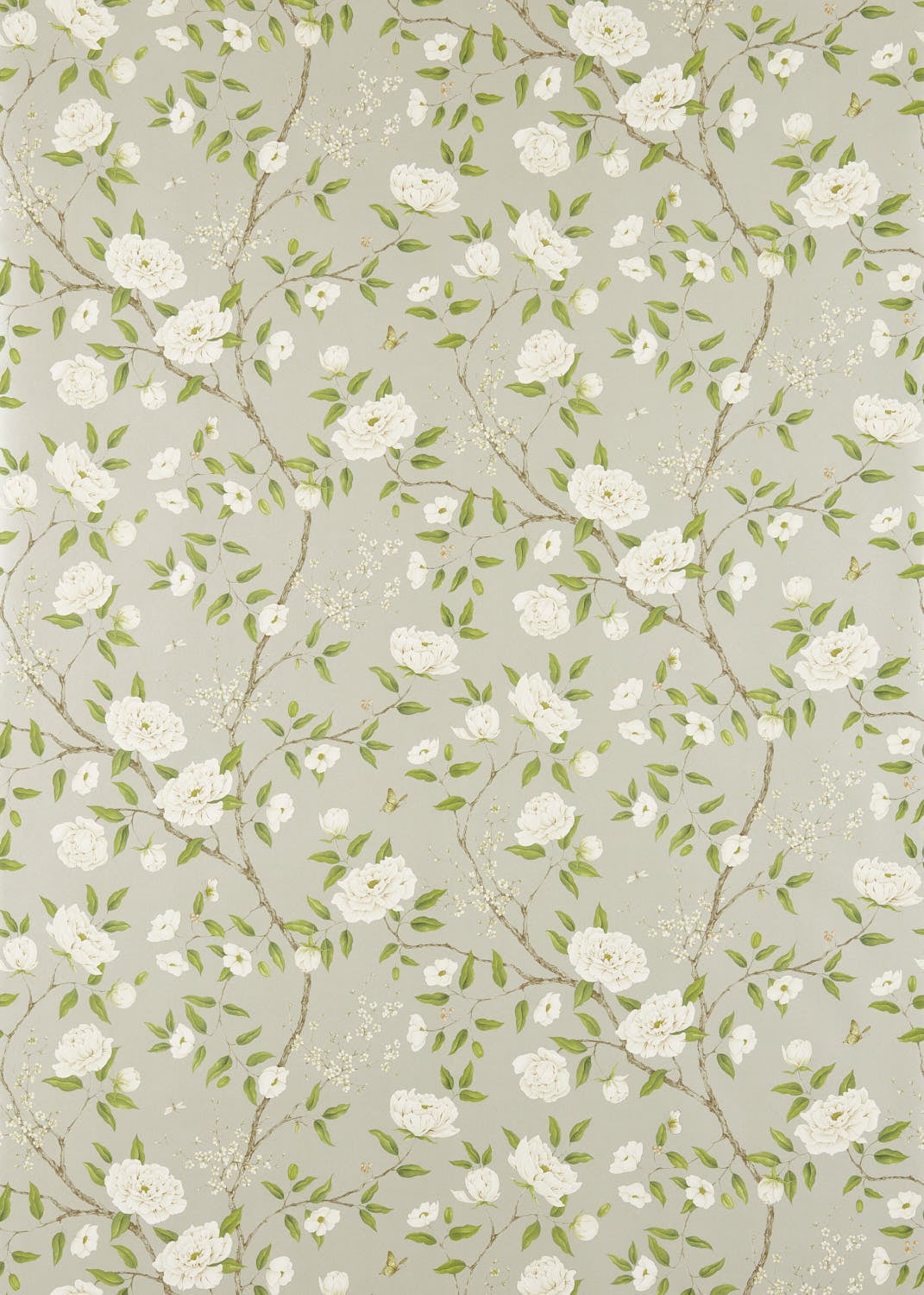 Zoffany - Romey`s Garden Silver Cotswolds Manor Wallpaper