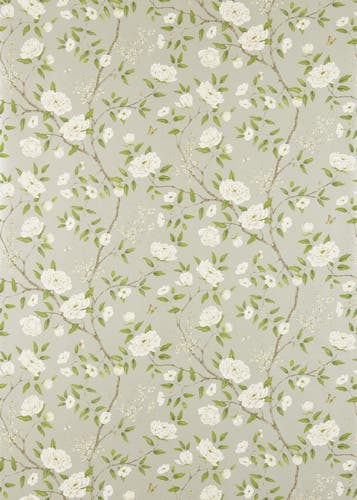 Zoffany - Romey`s Garden Silver Cotswolds Manor Wallpaper
