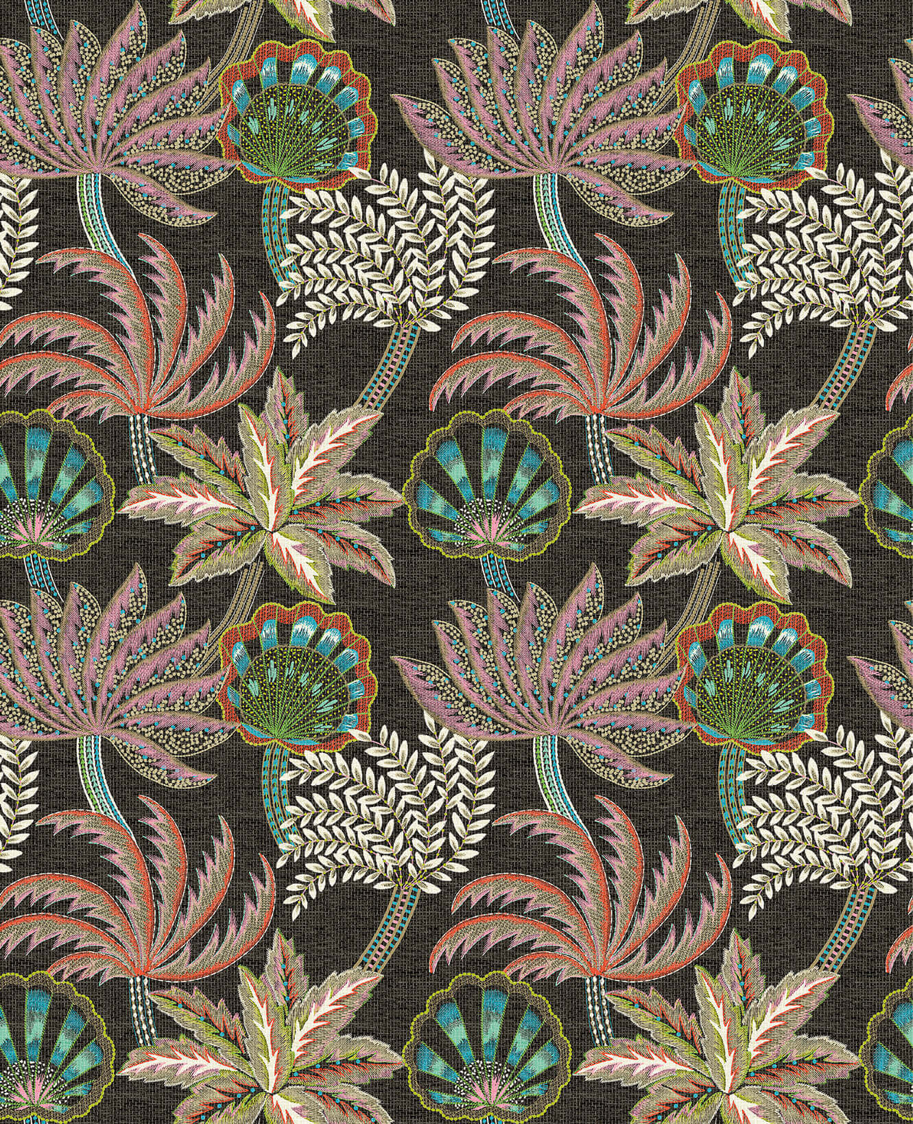 Osborne & Little - Ravenala Irisa Ravenala Charcoal/B