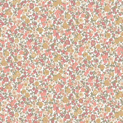 Casadeco - Pansy Kaki / Rouge / Beig Flower Market