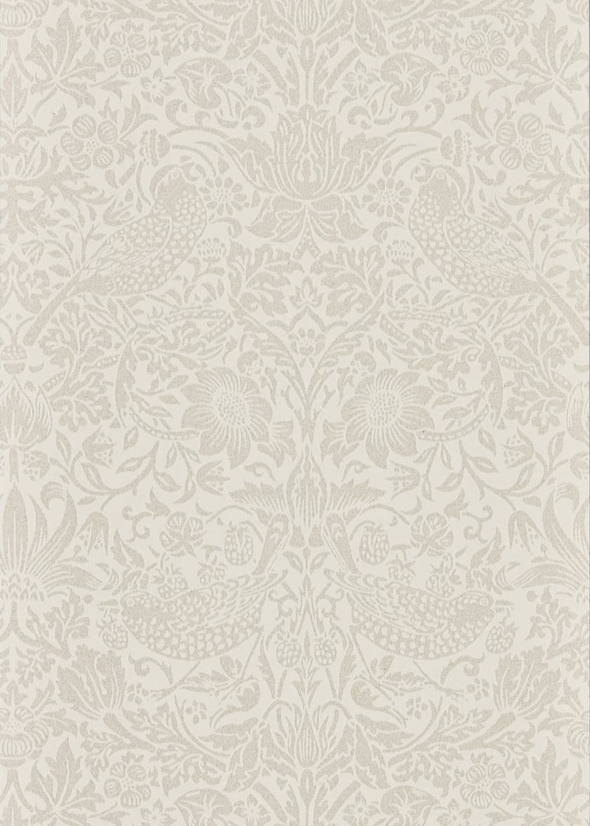 Morris & Co - Pure Strawberry Thief Ecr Morris Pure Wallpapers