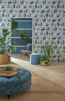 Raku Kanoko Raku Indigo/Ivory/