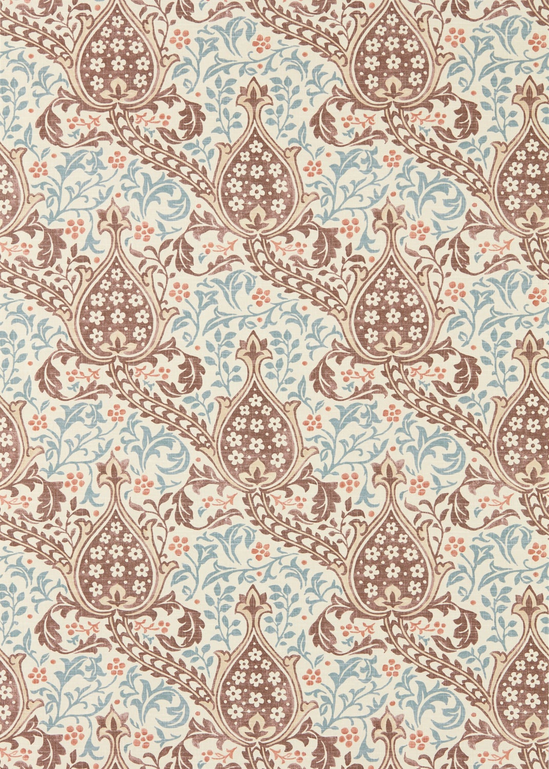 Morris & Co - Persian Tulip Umber Mineral Blue