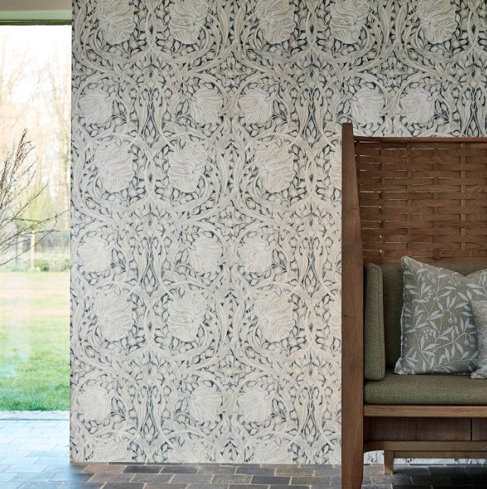 Morris & Co - Pure Pimpernel Black Ink Pure Morris North Wallpap