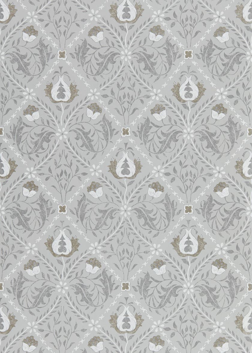Pure Trellis Lightish Gre Pure Morris North Wallpap