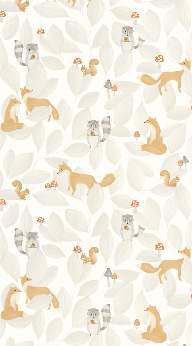 Casadeco - Woodland Friends Gris Duv Once Upon A Time