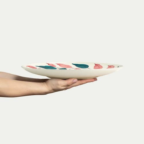 Flowers Fat Leaves Pink 34 cm Vit