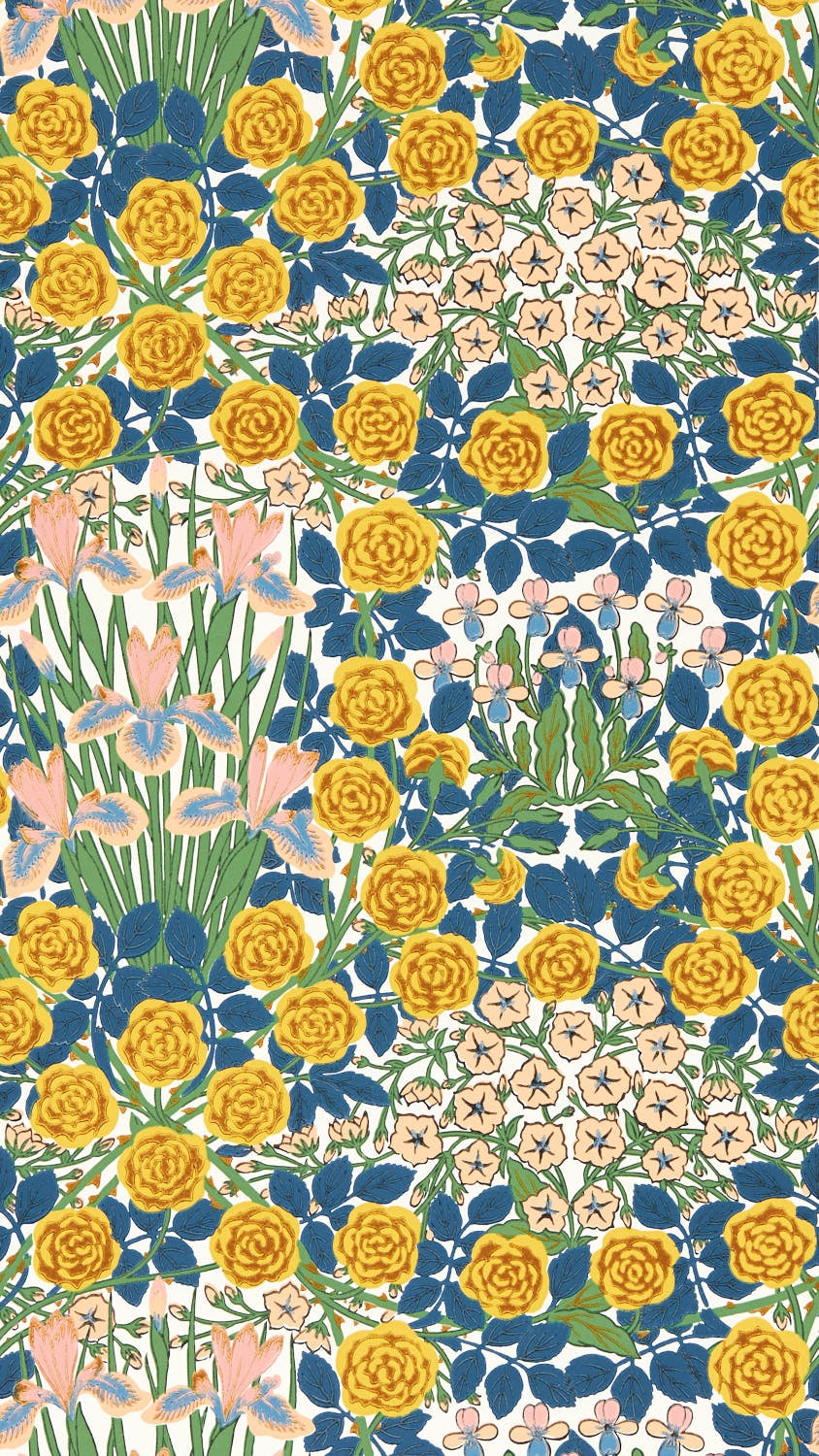 Morris & Co - Campanula Autumn Garden Bedford Park Wallpapers