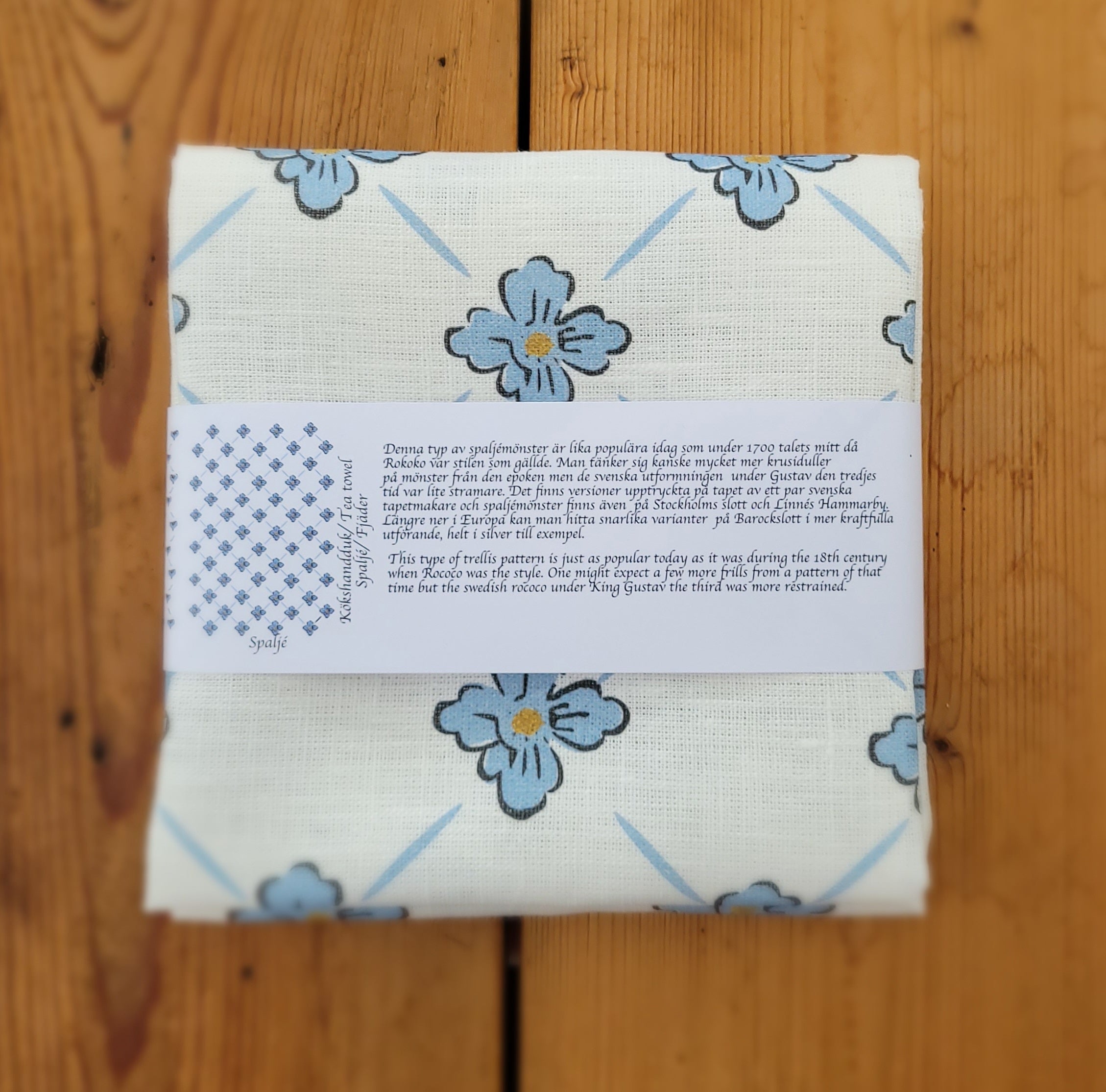 Kökshandduk Spaljé Blå 50x70 cm