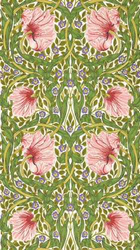 Morris & Co - Pimpernel Sap Green/Straw Bedford Park Wallpapers