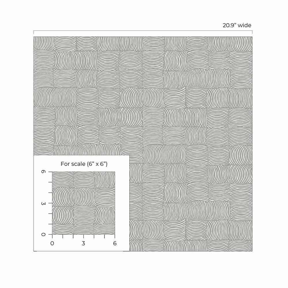 Carma - Peel & Stick Organic Squares Fog Grey NW55908