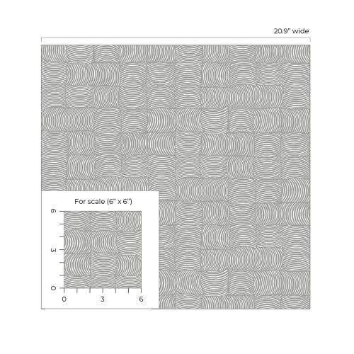 Carma - Peel & Stick Organic Squares Fog Grey NW55908