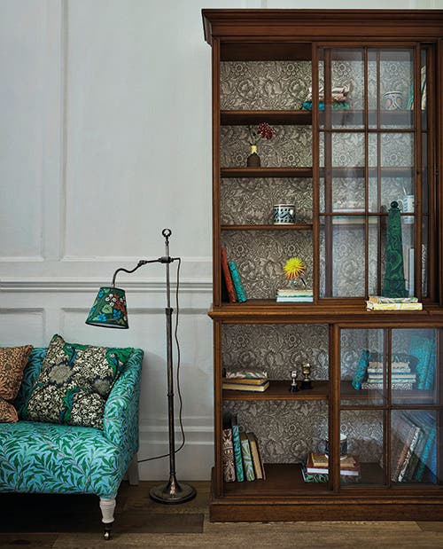 Poppy Cream/Chocolate Queen Square Wallpapers