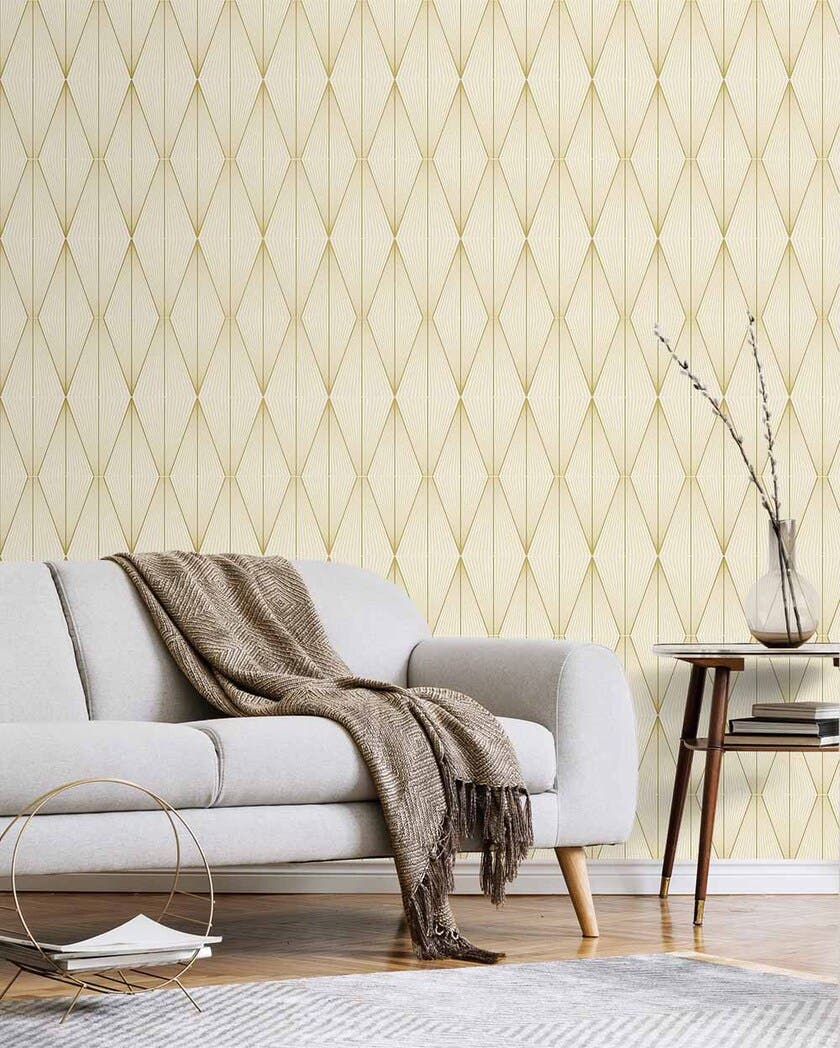 Peel & Stick Geo Diamond Goldenrod NW55805