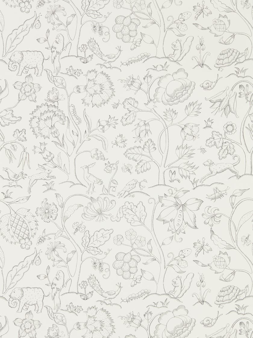 Morris & Co - Middlemore Chalk Charcoal Melsetter Wallpapers