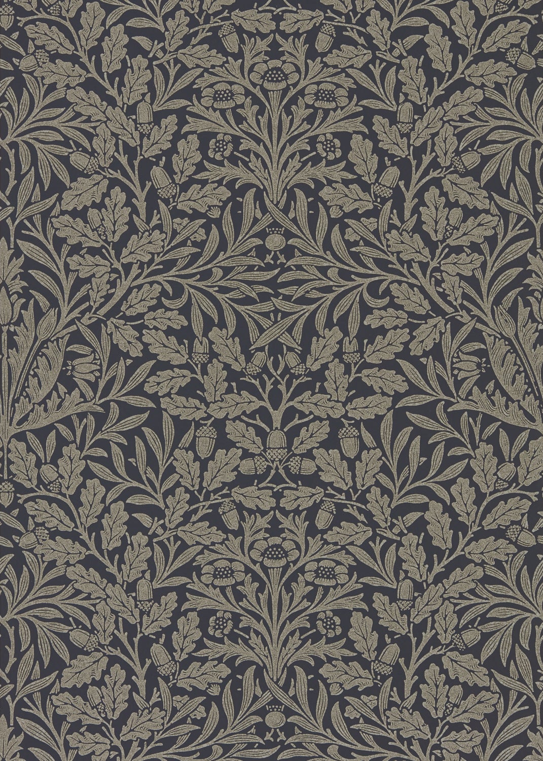 Morris & Co - Pure Acorn Charcoal/Gilve Morris Pure Wallpapers