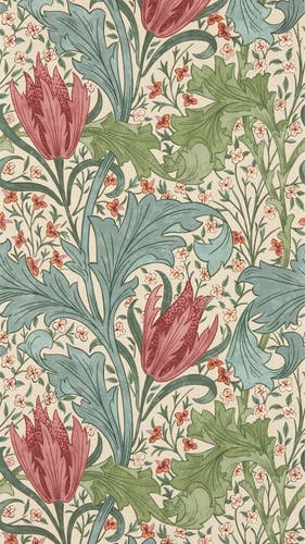 Morris & Co - Lent Lily Plum Bayleaf