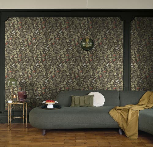 Casadeco Strawberry Field Noir Fusain