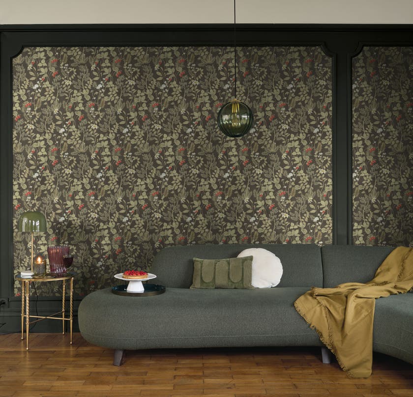 Casadeco Strawberry Field Noir Fusain