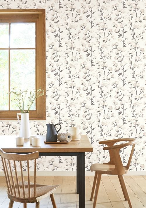 Casadeco - Cotton Flower Fusain Soliflore