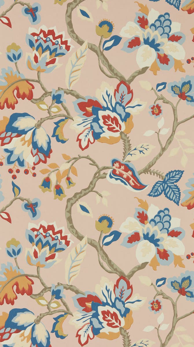 Sanderson - Amanpuri Salmon/Dove Blue Sanderson One Sixty Wallp