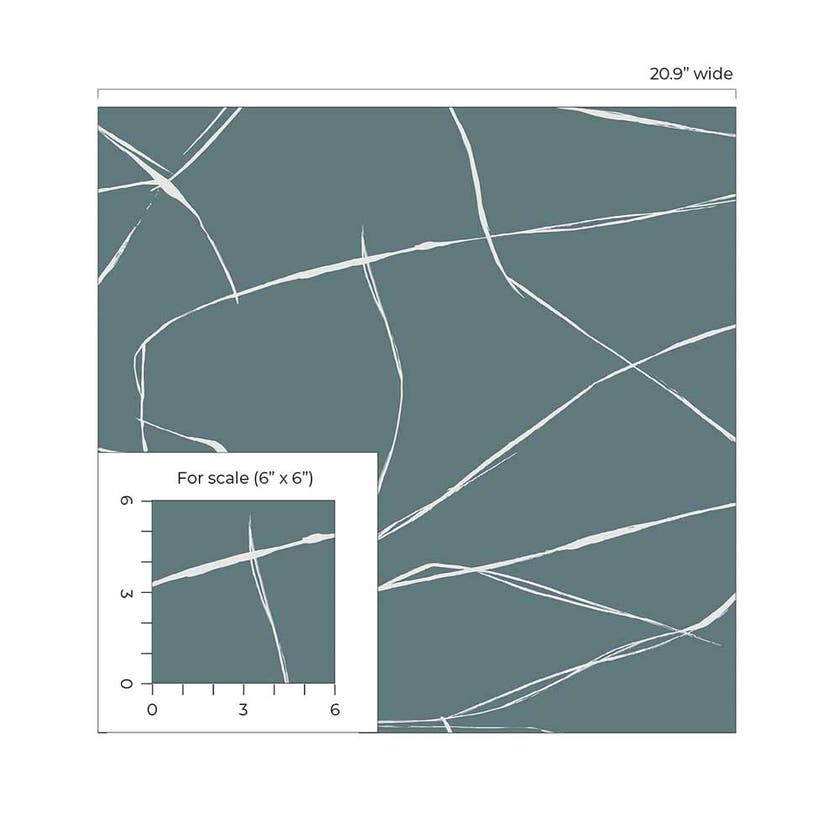 Carma - Peel & Stick Inkwork Abstract Blue Dusk NW53202