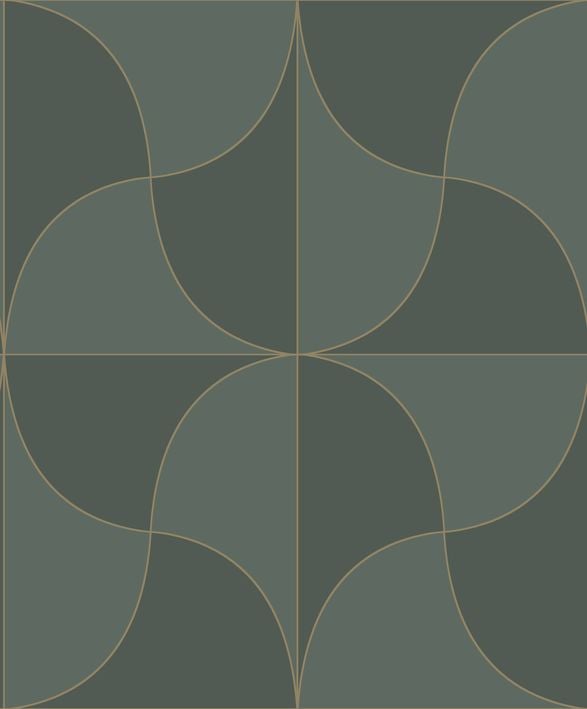 Casadeco - Virevolte Vert Taiga Alchimie Cad