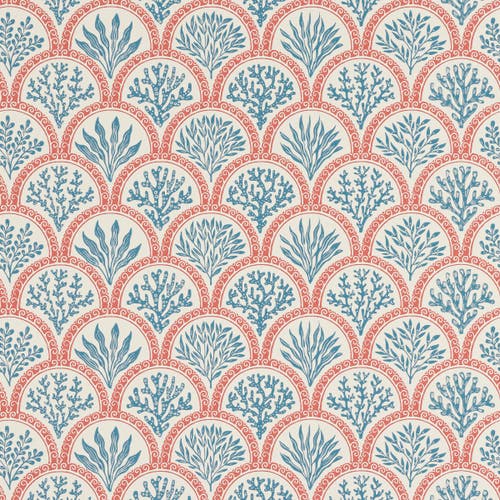 Jane Churchill - Coralli Red/Indigo