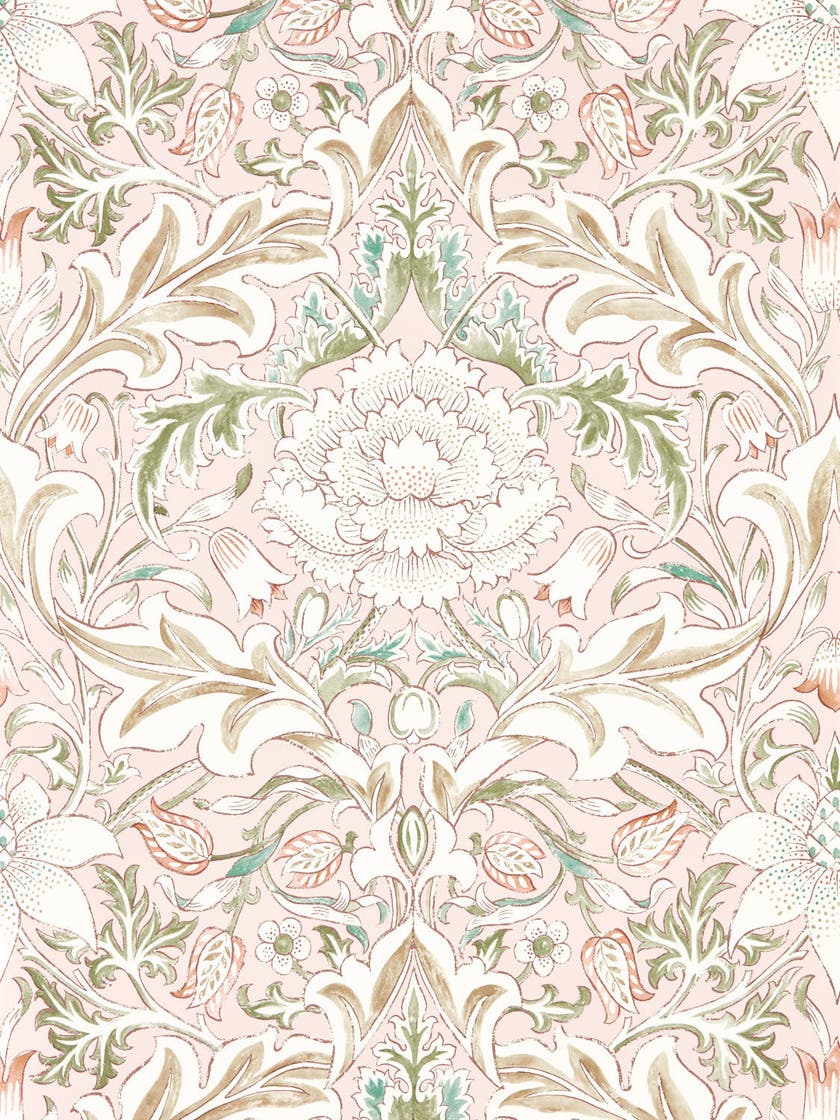 Simply Severn Cochineal/W Simply Morris Wallpapers