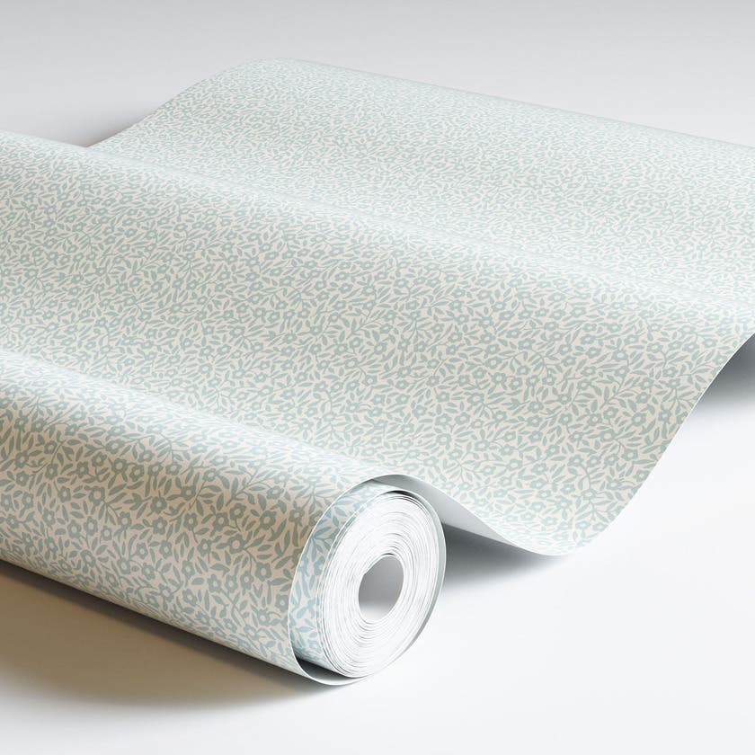 Smulan Vit/Blå Småmönstrat