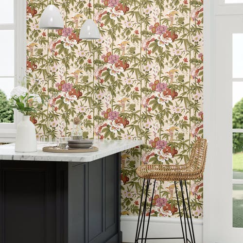 Sanderson - Bamboo & Birds Mandarin R Water Garden Wallpapers