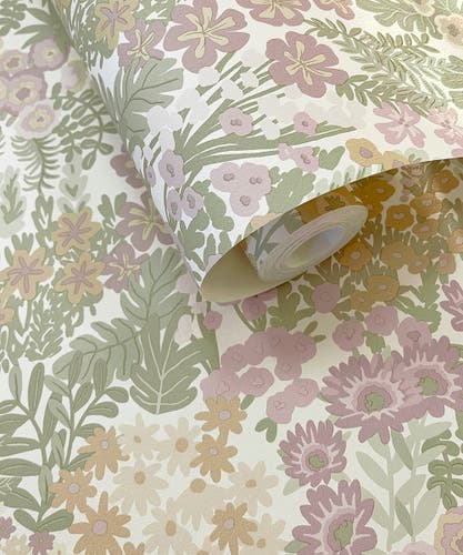 Intrade - Lysandra Cream Heather Tales of the Manor Tapet