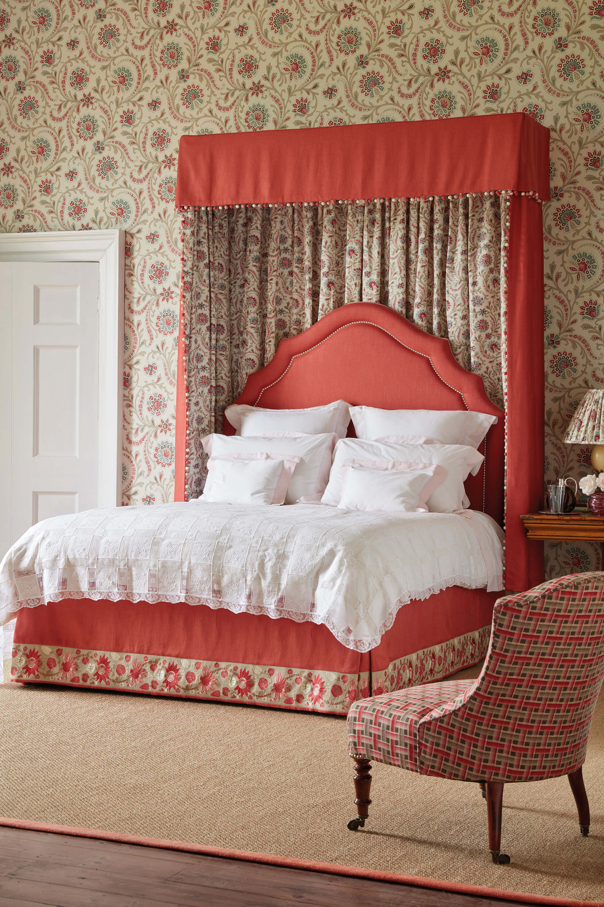 Nina Campbell - Nes Baville Red/Teal