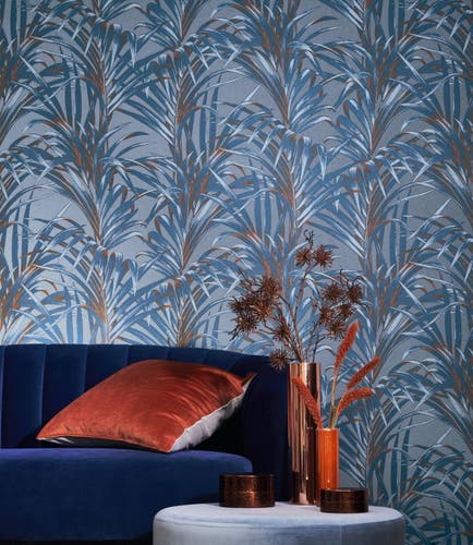 Casadeco - 1930 Fougeres Bleu Cuivre 1930