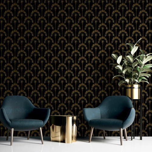 Palm Palace Black & Gold