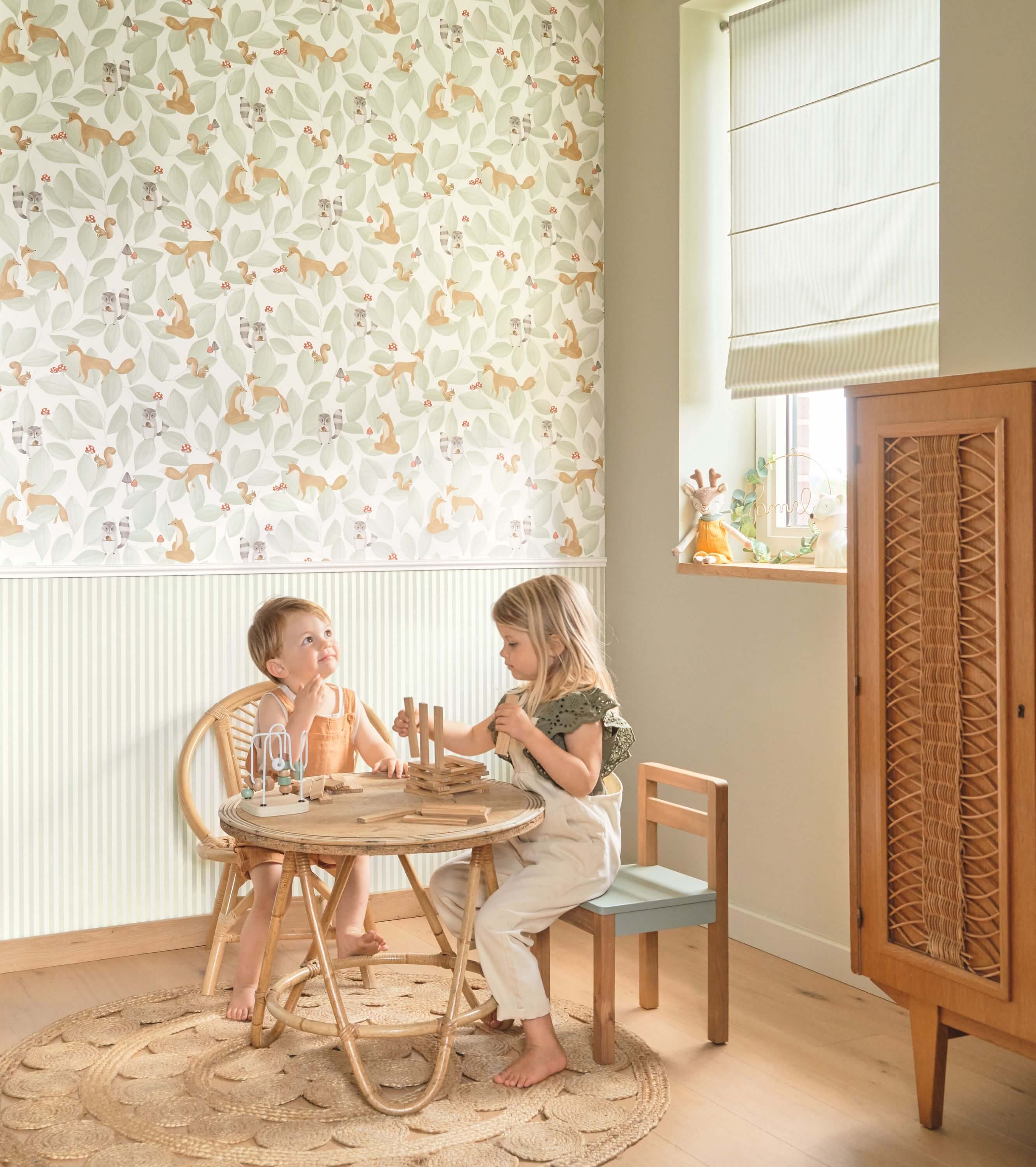 Casadeco - Woodland Friends Vert Ama Once Upon A Time