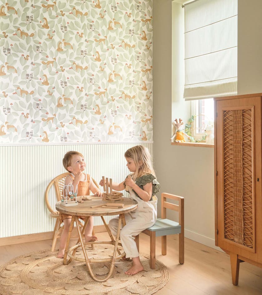 Casadeco - Woodland Friends Vert Ama Once Upon A Time