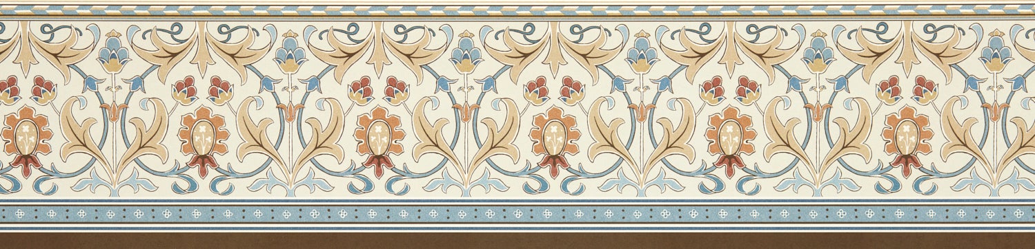Morris & Co - Ornamental Frieze Linen Woad
