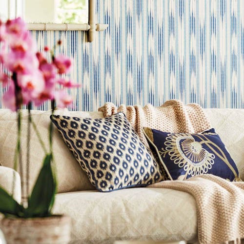 Sanderson - Ishi Indigo Caspian Wallpapers