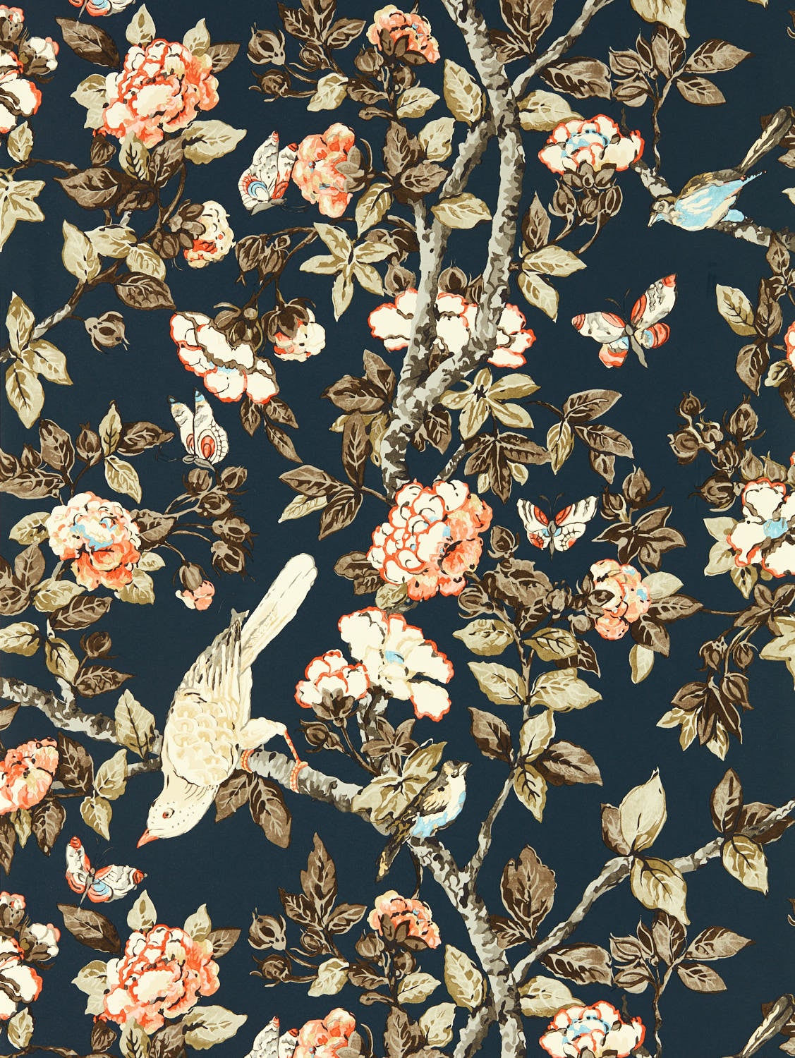 Sanderson - Caverley Indigo Blue/Rowa Sanderson One Sixty Wallp