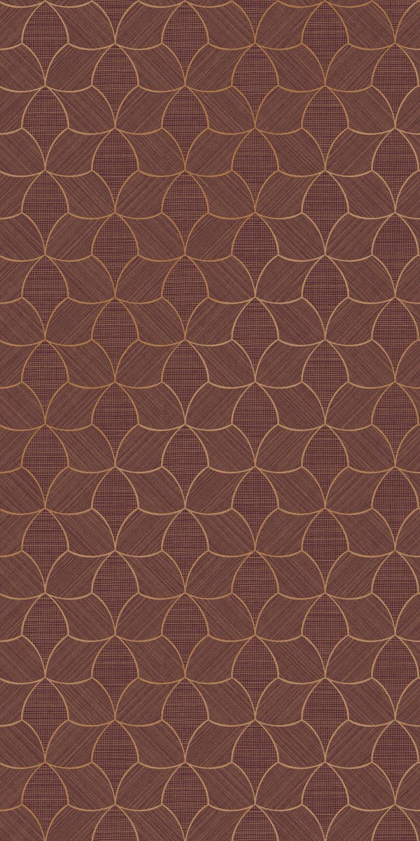 Casamance Tressana Pourpre/Cuivré