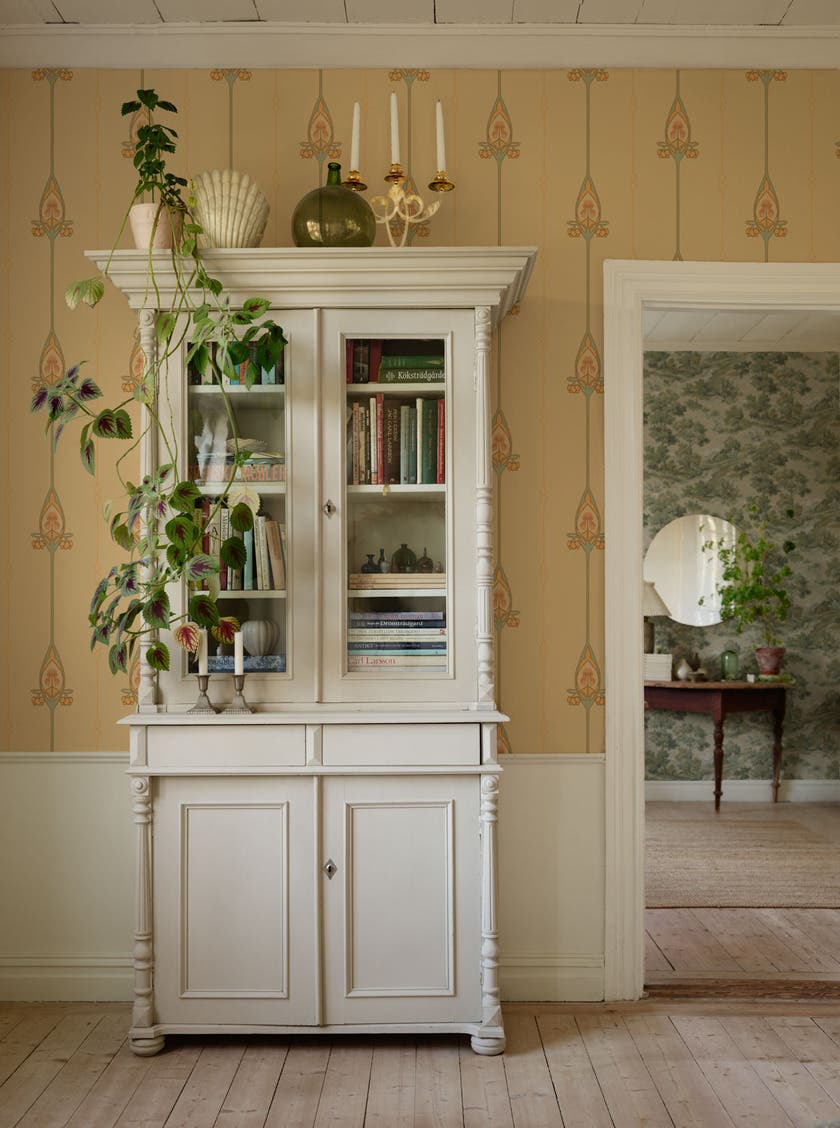 Gamla Grand Gul Gammalsvenska Papper