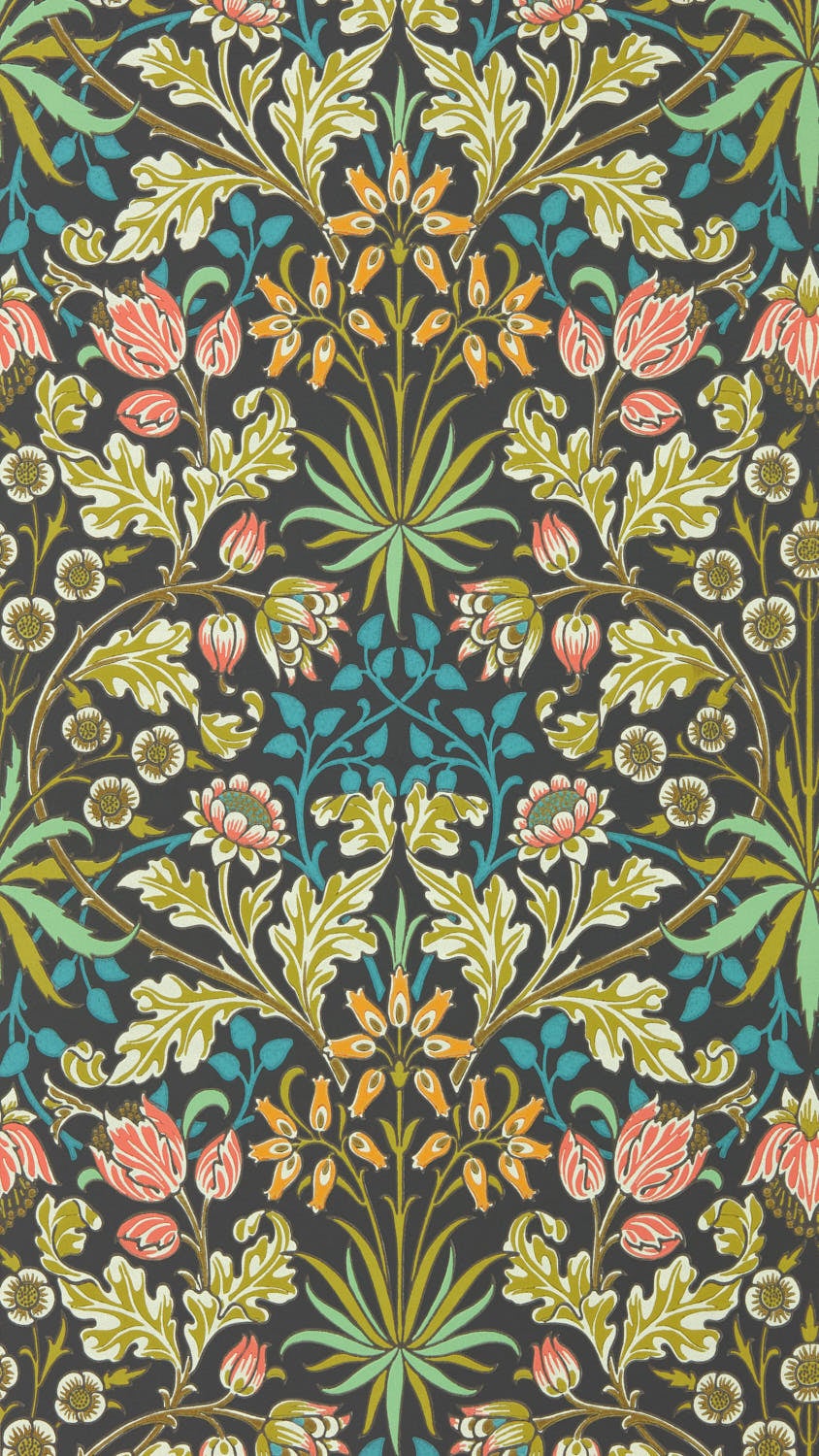 Morris & Co - Hyacinth Enchanted Green Bedford Park Wallpapers