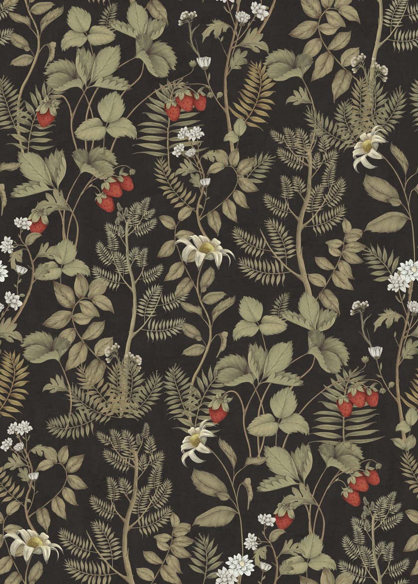 Casadeco Strawberry Field Noir Fusain
