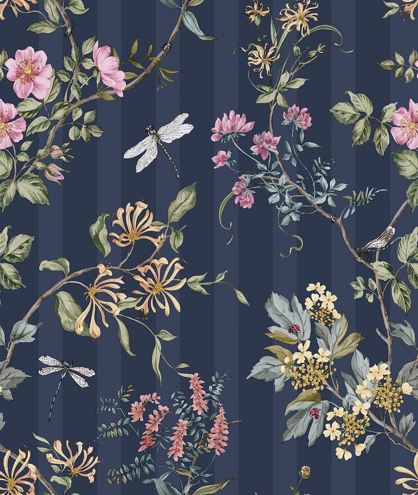 Intrade - Camberley Navy Multi Tales of the Manor Tapet