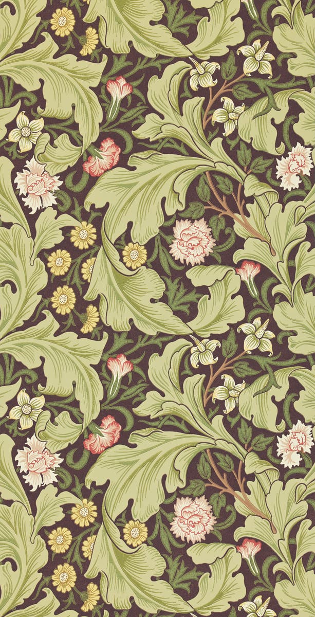 Morris & Co - Leicester Chocolate/Olive Archive II Wallpapers