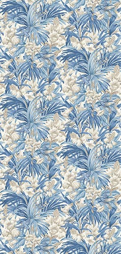 GP&J Baker - Brantwood Trumpet Flowers Blue BW45103-4