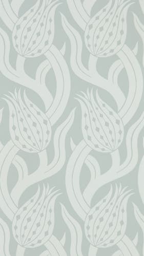 Zoffany - Persian Tulip Quartz Grey Kensington Walk Wallpaper