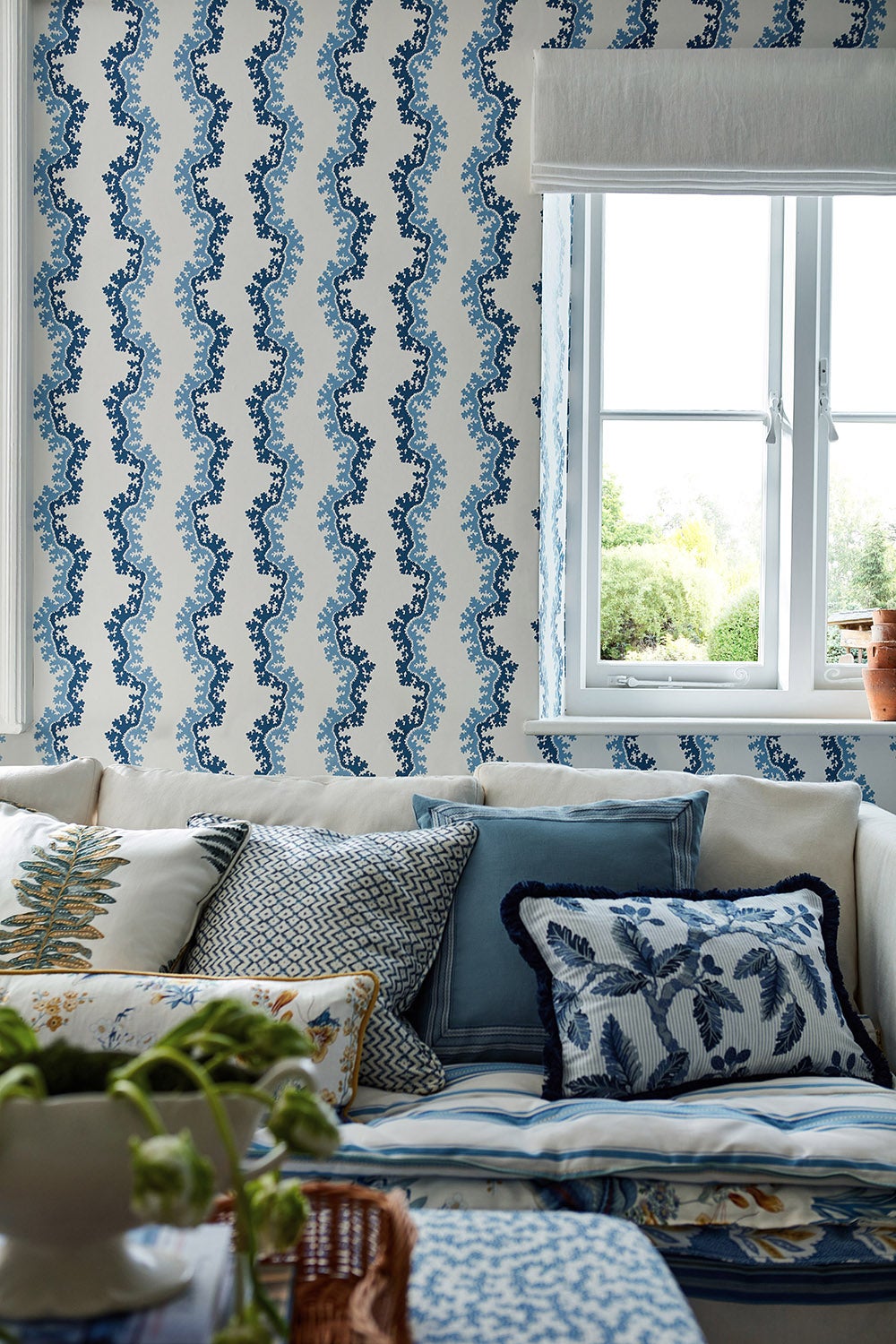 Sanderson - Oxbow Indigo Arboretum Wallpapers