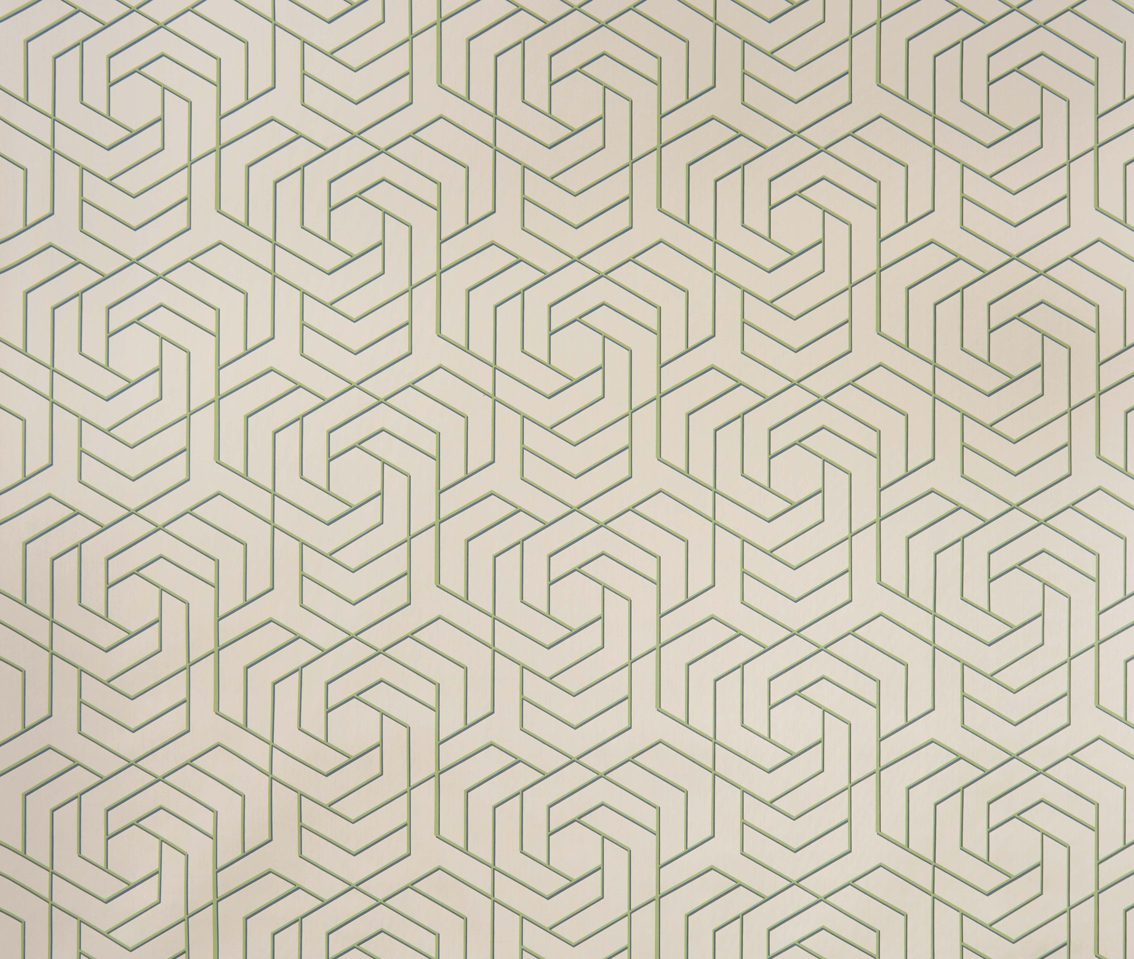 Osborne & Little - Hexagon Trellis Dove Grey